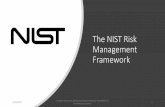 The NIST Risk Management Framework - ISSA Central MD · The Original Objectives of the NIST RMF • Improve information security • Strengthen risk management processes • Encourage