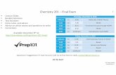 Chemistry 201 –Final Exam - Learnfaster.calearnfaster.ca/wp-content/uploads/chem201/final/Chem-201---Final... · Chemistry 201 –Final Exam 1 (C) Pavel Sedach Learnfaster.ca Questions?