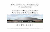 2019 20 Cadet Handbook - Delaware Military Academy Handbook 19-20.pdf · Military Justice, cadets will adhere to the principles and spirit contained therein. The cadet handbook has