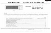 R-520LW SERVICE MANUAL - JustAnswer · (c) Before turning on microwave power for any service test or inspection within the microwave generating compartments, check the magnetron,