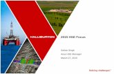 2015 HSE Focus - Petronas€¦ · Rules of Shell Across Halliburton Operations. Logistics/ Drops Focal points Every load out 20 Utilise standard sticker for all and Adhere to Shell