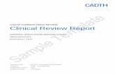 CADTH COMMON DRUG REVIEW Clinical Review …...CADTH COMMON DRUG REVIEW Clinical Review Report (Sample) 2 Disclaimer: The information in this document is intended to help Canadian