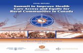 Society of Rural Physicians of Canada - FIA REPRT …...The Rural Road Map for Action July 2017 Summit to Improve Health Care Access and Equity for Rural Communities in Canada FIA