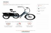 FRAME OPTIONS AND COLORS ONE SIZE - Pedego Electric … a Trike is how comfortable you feel. You’ll swear it was made just for you – because it was! The most important part of