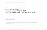ab222506 SimpleStep ELISA Kit Human FGF-21...ab222506 Human FGF-21 SimpleStep ELISA Kit 2 2. Protocol Summary Prepare all reagents, samples, and standards as instructed Add 50 µL