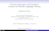 Formal Languages and Compilers Lecture II: Formal Language ...artale/Compiler/Lectures/slide2-FL.pdf · Formal Languages and Compilers Lecture II: Formal Language Theory Alessandro