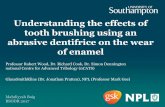 Understanding the effects of tooth brushing using …Understanding the effects of tooth brushing using an abrasive dentifrice on the wear of enamel Professor Robert Wood, Dr. Richard