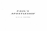 PAUL'S...PAUL'S APOSTLESHIP 11 Paul, a slave of Christ Jesus, a called apostle, severed for the evangel of God.... concerning His Son .... Jesus Christ, our Lord, through Whom we ob