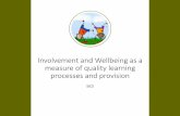 Involvement and Wellbeing as a measure of quality learning ... · well being and involvement are at a certain level ... ‘Well-being and involvement in care: A process- oriented