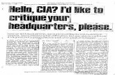 HELLO, CIA? I'D LIKE TO CRITIQUE YOUR HEADQUARTERS, PLEASE. · title: hello, cia? i'd like to critique your headquarters, please. subject: hello, cia? i'd like to critique your headquarters,