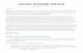 ONLINE WORSHIP SERVICE...2020/03/29  · this morning, but we are united together as one body, in one Spirit. This morning, let’s raise our voices as one , let’s read scripture