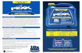 201912 ARF24529 PEAK PREMIUM AFC SPEC SHEETS-R1 · PEAK® Antifreeze + Coolant is designed for use in all North American, Asian and European passenger cars, SUVs, motorcycles and