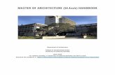 MASTER OF ARCHITECTURE (M.Arch) HANDBOOK · 2019-11-01 · MASTER OF ARCHITECTURE (M.Arch) HANDBOOK Department of Architecture College of Environmental Design University of California
