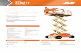 JLG 260MRT Scissor Lift - TVH Equipment...Standard Speci˜ cations Accessories & Options Standard Features Model 260MRT SCISSOR LIFTS • 1.65 m x 2.59 m steel platform (deck extension