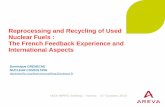 Reprocessing and Recycling of Used Nuclear Fuels : The ...large.stanford.edu/courses/2017/ph241/wang2/docs/greneche.pdfObjectives of spent fuel reprocessing Composition of the LWR