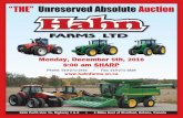 “THE” Unreserved Absolute Auction - Hahn FarmsSelection of late model mowers Ford 1920 4wd, cab, snowblower Cat 930G 4wd integrated tool carrier JD 318E cab/air Case 75XT cab,