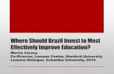 Where Should Brazil Invest to Most Effectively Improve ...ilas.columbia.edu/.../uploads/2015/10/Carnoy-Lemann...Where Should Brazil Invest to Most Effectively Improve Education? Martin