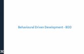 Behavioural Driven Development - BDD...Let’s solve it with Test Driven Development (TDD) Write an example as a simple test Watch the test fail Write code to make the test pass Refactor