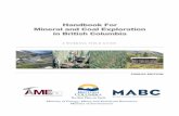 Handbook for Mineral and Coal Exploration · 2018-05-31 · This handbook to mineral and coal exploration accompanies the revised MX Code to provide explorationists with practical