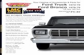 Your Catalog of Accessories & Parts for Ford Truck 1973-79 ... · Your Catalog of Accessories & Parts for Ford Truck 1973-79 Ford Bronco 1978-79 1/2 Ton, 3/4 Ton 2020 EDITION Vol.