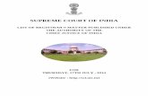 SUPREME COURT OF INDIAclists.nic.in/ddir/PDFCauselists/supremecourt/2014/Jul/0091707201… · registrar list thursday, 17th july , 2014 registrar court no. 1 supreme court of india