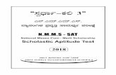 History - dsert.kar.nic.indsert.kar.nic.in/applications/18-19/NMMS_SAT.pdf · The first dynasty of Kannada origin to HISTORY 36) 37. "do ...ed 2. 38) be established in Karnataka 1.