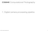 CS6640 Computational Photography - Cornell University · CS6640 Computational Photography 7. Digital camera processing pipeline 1. Cornell CS6640 Fall 2012 Camera processing pipeline