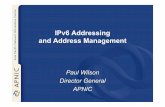 IPv6 Addressing and Address Management - APNIC · IPv6 Addressing and Address Management Paul Wilson Director General APNIC. 2 Overview •IPv6 address architecture ... DE KR UK CN