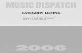 CATEGORY LISTING - Music Dispatch · 2019-04-13 · MUSIC DISPATCH 2006 CATEGORY LISTING For your convenience, this section lists our choral titles by series, topics, and/or publisher.