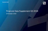 Financial Data Supplement Q3 2019 - Deutsche Bank · Q3 2019 Financial Data Supplement 1 Deutsche Bank Group Summary 2 Consolidated Statement of Income 3 Consolidated Balance Sheet
