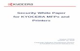 Security White Paper for KYOCERA MFPs and Printers€¦ · KYOCERA products have been designed to have the necessary security functions and capabilities and so have been certified