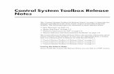 Control System Toolbox Release Notes - Deustopaginaspersonales.deusto.es/jgude/Sistemas Lineales/rn.pdfThe SISO Design Tool has support for two new feedback structures: •Feedforward
