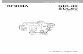 SURVEYING INSTRUMENTS SDL30 SDL50 - Sokkia the Instrument • The SDL30/50 is a precision instrument. Avoid severe shocks or vibration. • Be careful when removing the instrument