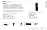 OVERVIEW: The ADX51 is a professional pre-polarized condenser microphone … · 2012-03-01 · ADX51 OVERVIEW: The ADX51 is a professional pre-polarized condenser microphone used