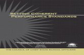 Setting Coherent Performance Standards · 2016-10-17 · Setting Coherent Performance Standards THE COUNCIL OF CHIEF STATE SCHOOL OFFICERS State Collaborative on Assessment and Student