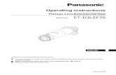 Operating Instructions - Panasonic USAThank you for purchasing this Panasonic product. To ensure correct use of this lens, please read the operating instructions supplied with the
