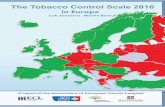 The Tobacco Control Scale 2016 in Europe...Complete ban on indirect advertising (eg. cigarette branded clothes, watches, etc) 1 Ban on display of tobacco products at the point of sale