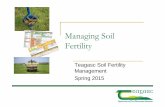 Managing Soil Fertility - Teagasc · 2019-06-25 · 3 Soil Fertility Data Teagasc analyse c. 35,000 samples per year Individual results never disclosed to third party Database provides