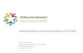 A4A Operational and Financial Review of 1H 2016August 17, 2016 A4A Operational and Financial Review of 1H 2016 . ... Systemwide, Fares* Down 5.2% in 2015 and 5.9% Thus Far in 2016