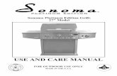 Sonoma Platinum Edition Grill: 27” Model · Z21.58b-2002/CGA 1.6b-M02 STANDARD FOR OUTDOOR COOKING GAS APPLIANCES. THIS GRILLIS FOR OUTDOOR USE ONLY. Check your local building codes