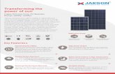 Transforming the power of sun - Jakson Brochures/PV Modules Higher Range.pdfTransforming the power of sun Highly Efﬁcient Solar PV Modules (Range 250Wp-325Wp) Key Features Jakson