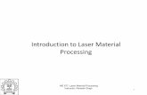 Introduction to Laser Material Processingramesh/courses/ME677/Introduction2.pdf · Ultra Short Pulsed Lasers •Ultrashort Pulse Lasers: Most of the lasers operate in a CW mode or