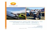 COMMUNITY SOLAR: READY TO WORK FOR NEW JERSEY...requirements, “a capacity limit for individual solar energy projects to a maximum of five megawatts per project” and “an annual
