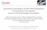 Summary and Status of the JPSS Initiatives€¦ · Characterize the product, understanding and correcting outliers • Provide science and R2O . maturity artifacts (Enterprise Life