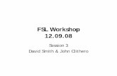 FSL Workshop 12.09 - Duke University – You do MELODIC – Run my MATLAB program (on the wiki) • Creates .txt files flagging bad components – Run my bash script (also on the wiki)