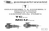 DISASSEMBLY & ASSEMBLY INSTRUCTIONS SINGLE STAGE ... · INTRODUCTION These instructions ... CENTRIFUGAL PUMPS” attached to the pump at time of shipment. ... After the assembly it