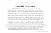 PHYSICAL SETTING EARTH SCIENCE - Regents Examinations · 2018-05-10 · PS/EARTH SCIENCE PS/EARTH SCIENCE The University of the State of New York REGENTS HIGH SCHOOL EXAMINATION PHYSICAL