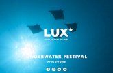 UNDERWATER FESTIVAL - TauchJournal...WED 6 Freediving courses Underwater photography workshop with Marc Hillesheim Mid-week sunset drinks to celebrate freediving achievements and certifications