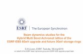 Beam dynamics studies for the Hybrid Multi Bend …...Beam dynamics studies for the Hybrid Multi Bend Achromat lattice of the ESRF-EBS 6GeV upgrade and future 3GeV storage rings S.M.Liuzzo,