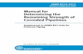 Manual for Determining the Remaining Strength of Corroded ...€¦ · Supplement to ASME B31 Code for Pressure Piping. ASME B31G-2012 (Revision of ASME B31G-2009) Manual for Determining